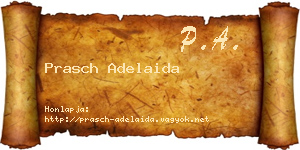 Prasch Adelaida névjegykártya
